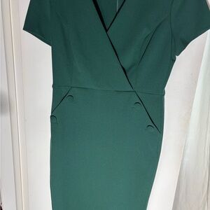 Calvin Klein Forest Green Midi Sheath Dress